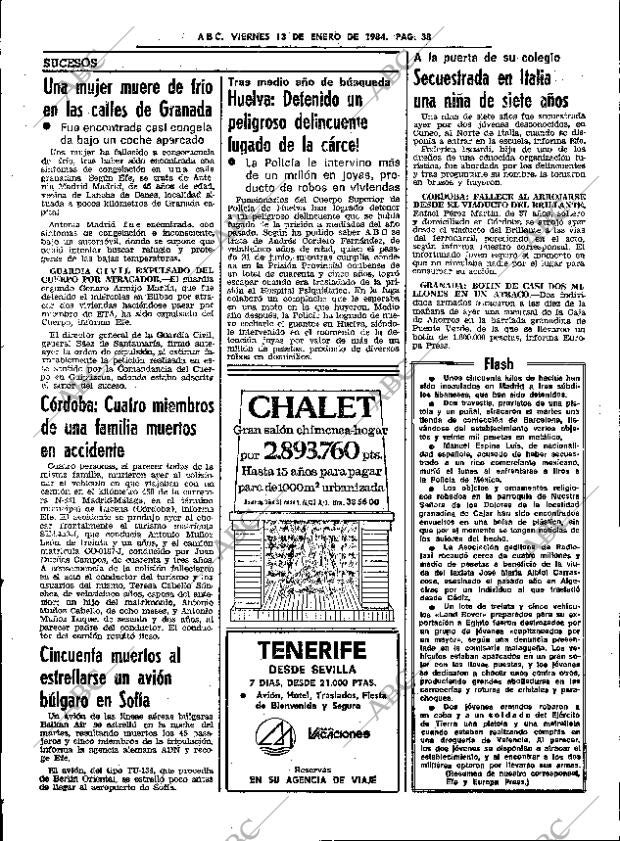 ABC SEVILLA 13-01-1984 página 38