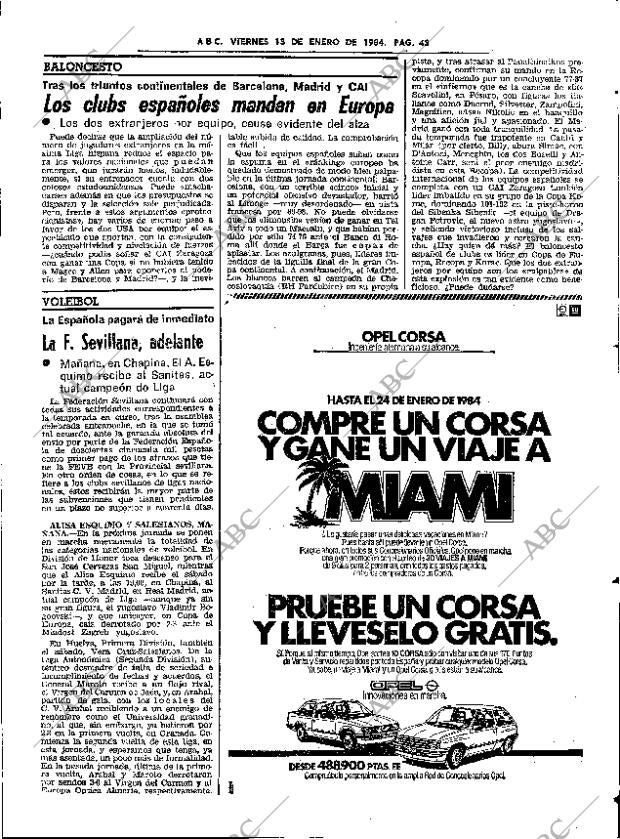 ABC SEVILLA 13-01-1984 página 43