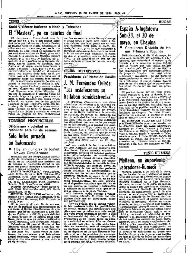 ABC SEVILLA 13-01-1984 página 44