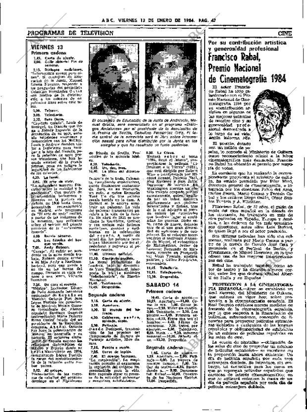 ABC SEVILLA 13-01-1984 página 47