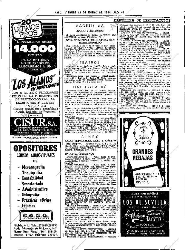 ABC SEVILLA 13-01-1984 página 48