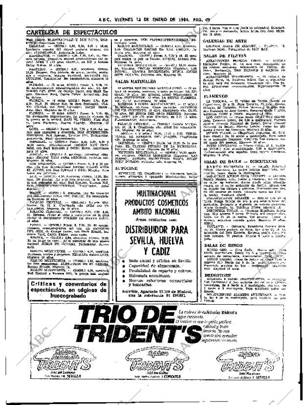 ABC SEVILLA 13-01-1984 página 49