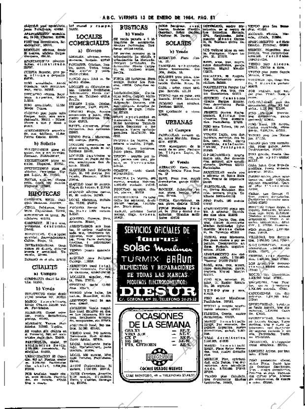 ABC SEVILLA 13-01-1984 página 51