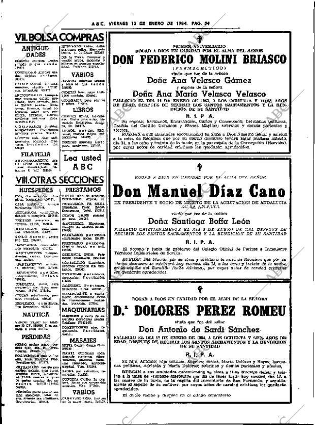 ABC SEVILLA 13-01-1984 página 54