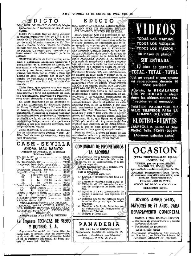 ABC SEVILLA 13-01-1984 página 55