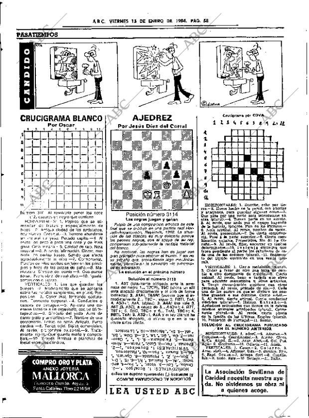 ABC SEVILLA 13-01-1984 página 58