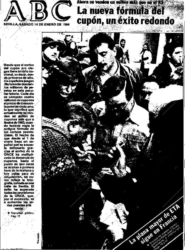 ABC SEVILLA 14-01-1984 página 1