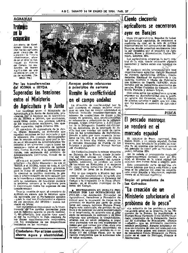 ABC SEVILLA 14-01-1984 página 27