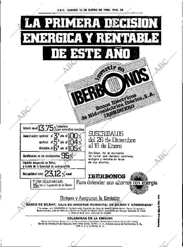 ABC SEVILLA 14-01-1984 página 28