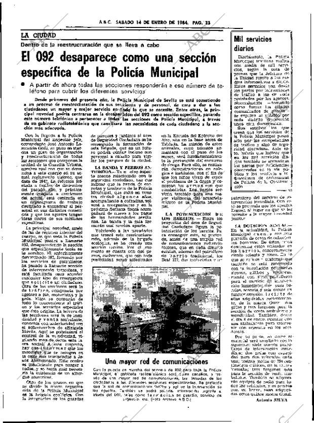 ABC SEVILLA 14-01-1984 página 33