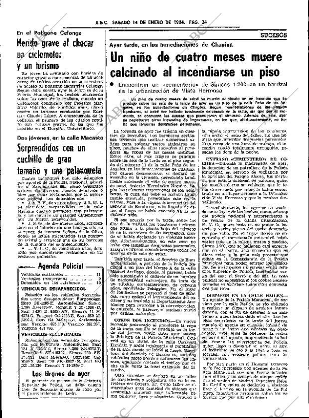 ABC SEVILLA 14-01-1984 página 34
