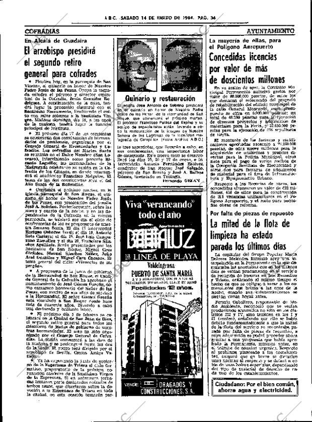 ABC SEVILLA 14-01-1984 página 36