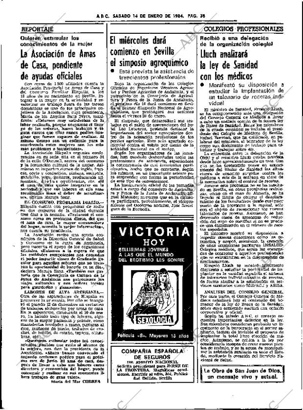 ABC SEVILLA 14-01-1984 página 38