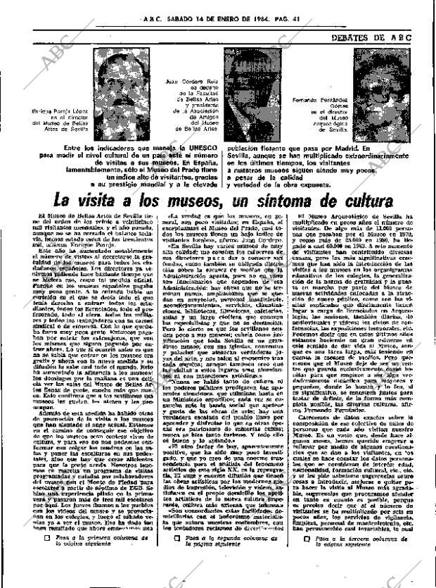 ABC SEVILLA 14-01-1984 página 41