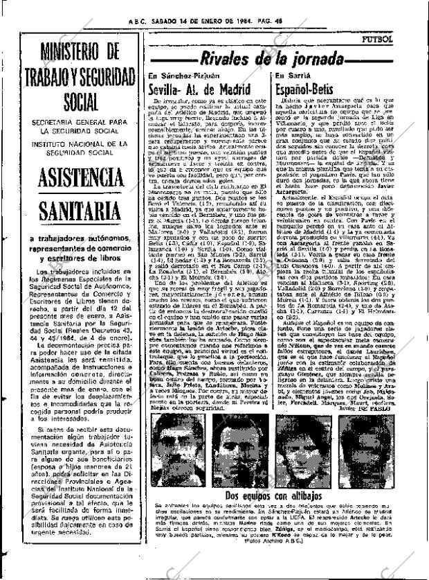 ABC SEVILLA 14-01-1984 página 48