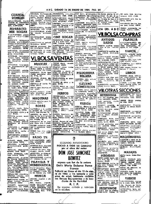 ABC SEVILLA 14-01-1984 página 64