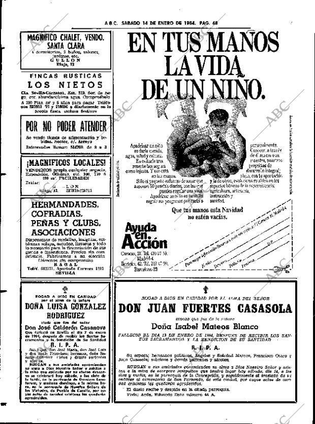 ABC SEVILLA 14-01-1984 página 68