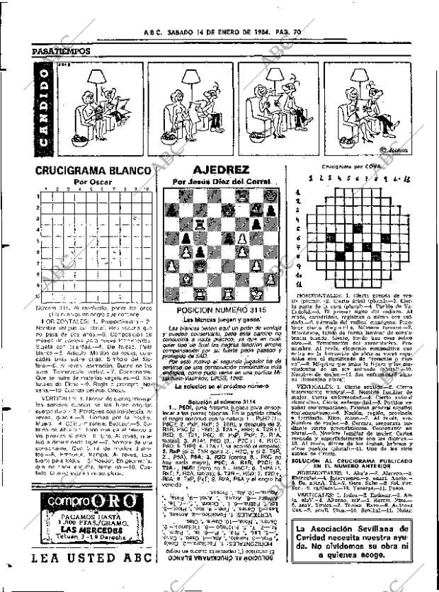 ABC SEVILLA 14-01-1984 página 70