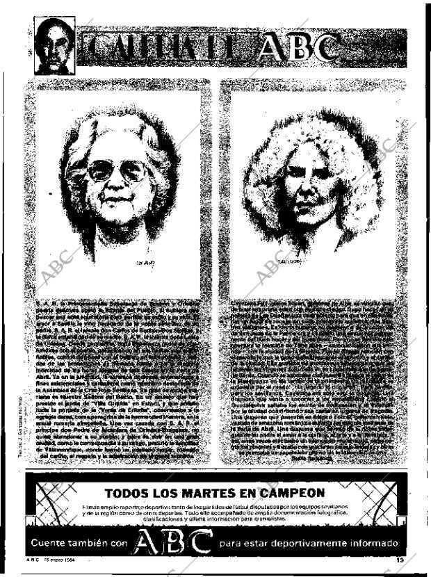 ABC SEVILLA 15-01-1984 página 13