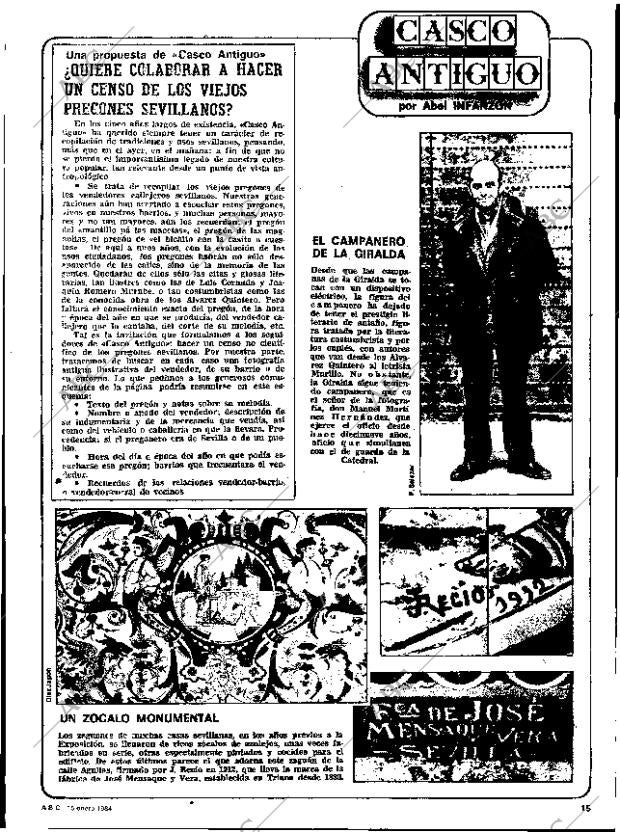 ABC SEVILLA 15-01-1984 página 15