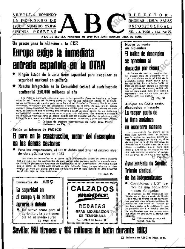 ABC SEVILLA 15-01-1984 página 17