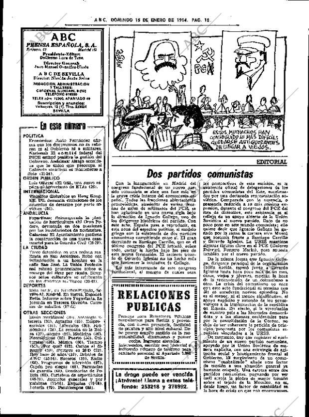 ABC SEVILLA 15-01-1984 página 18