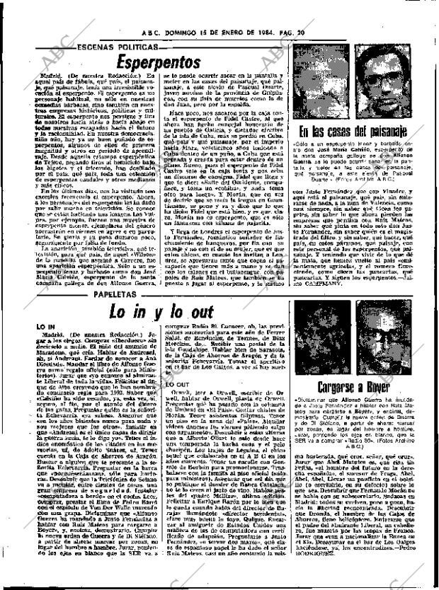 ABC SEVILLA 15-01-1984 página 20
