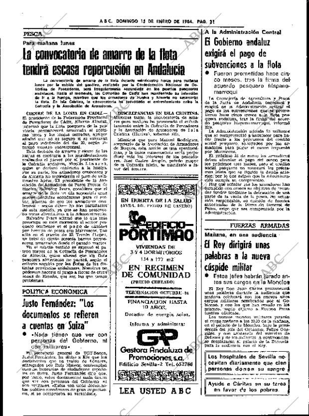 ABC SEVILLA 15-01-1984 página 21