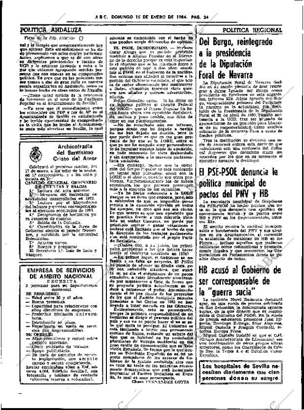 ABC SEVILLA 15-01-1984 página 24