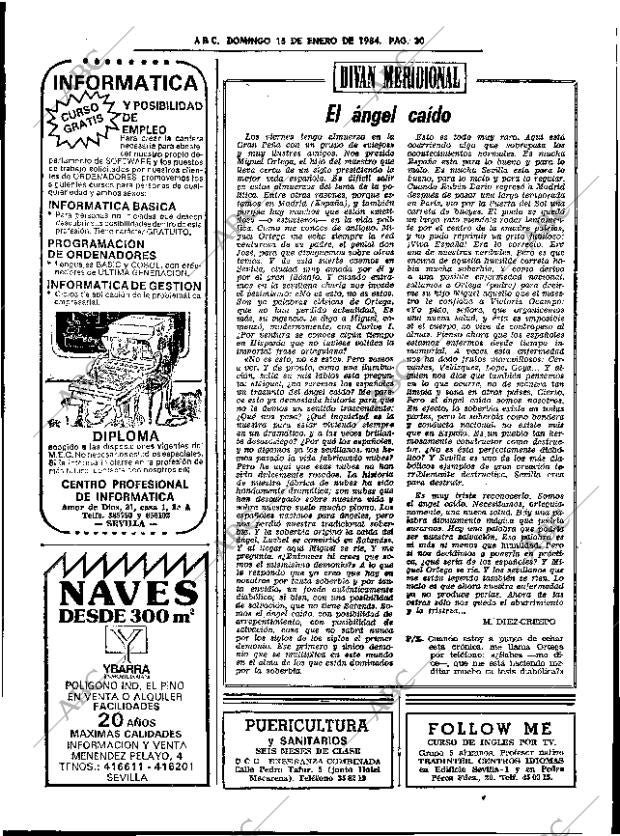 ABC SEVILLA 15-01-1984 página 30