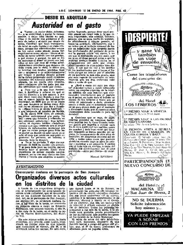 ABC SEVILLA 15-01-1984 página 43