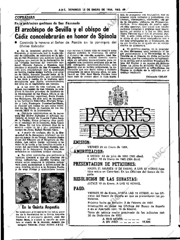 ABC SEVILLA 15-01-1984 página 49