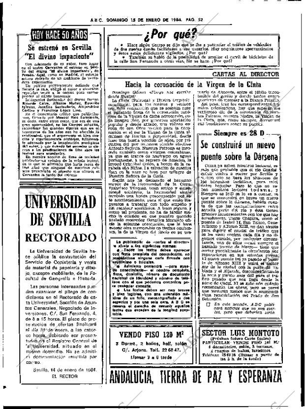 ABC SEVILLA 15-01-1984 página 52