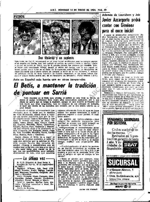 ABC SEVILLA 15-01-1984 página 59