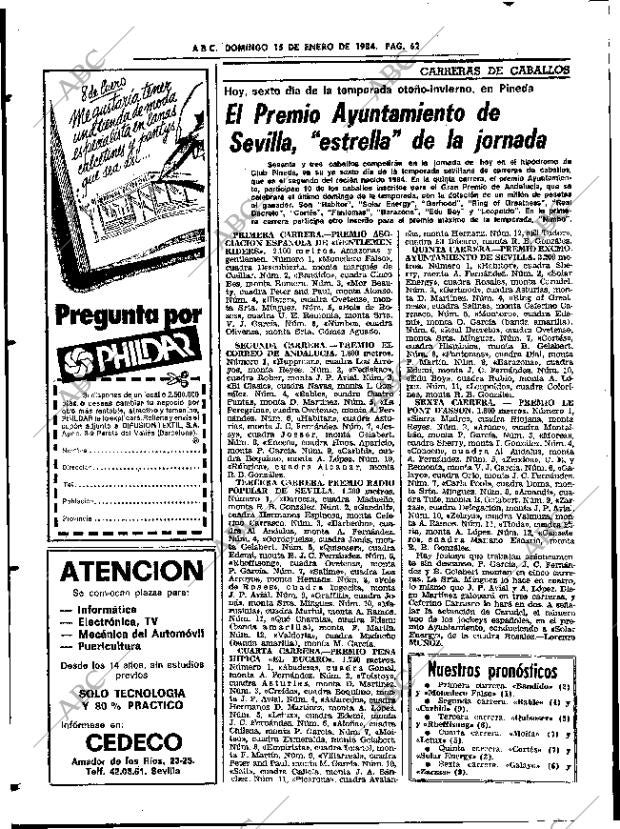 ABC SEVILLA 15-01-1984 página 62