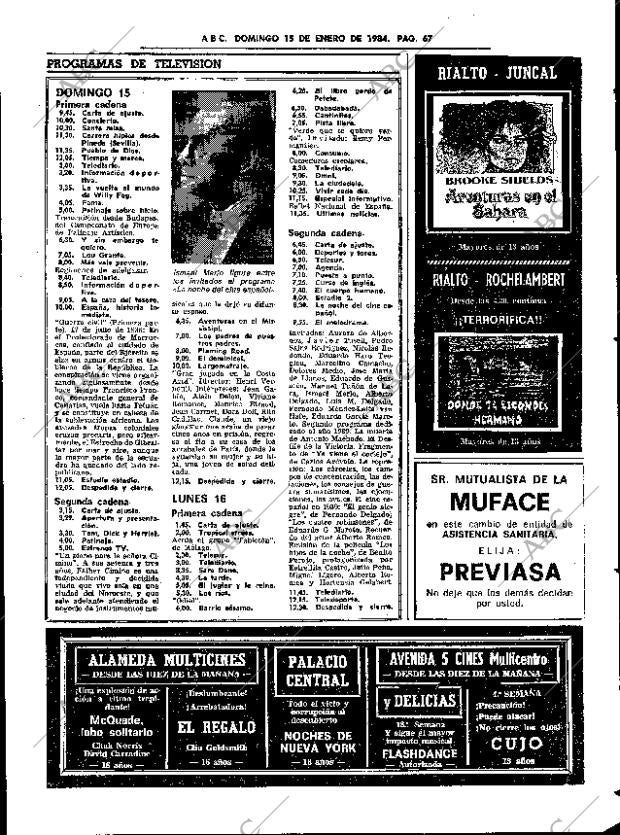 ABC SEVILLA 15-01-1984 página 67