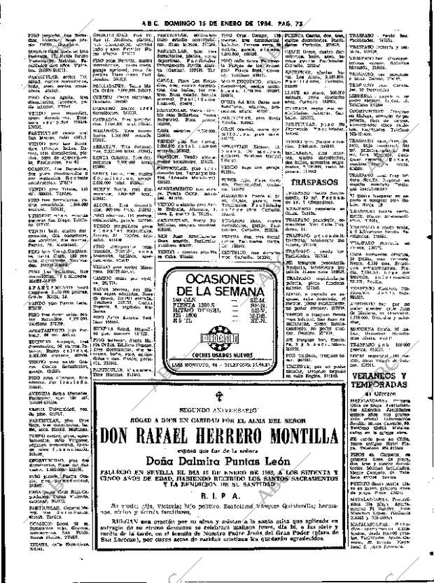 ABC SEVILLA 15-01-1984 página 73
