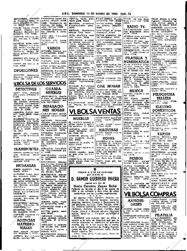 ABC SEVILLA 15-01-1984 página 75