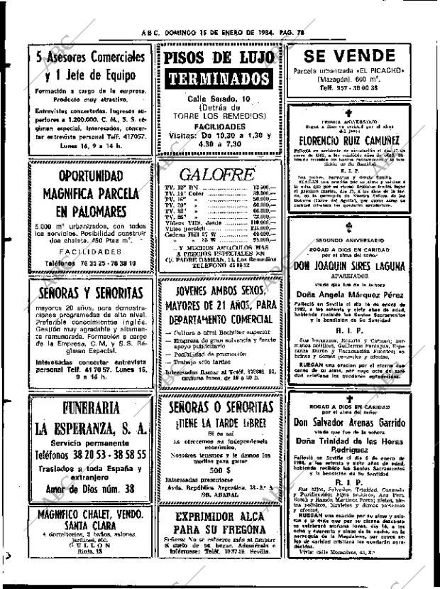 ABC SEVILLA 15-01-1984 página 78