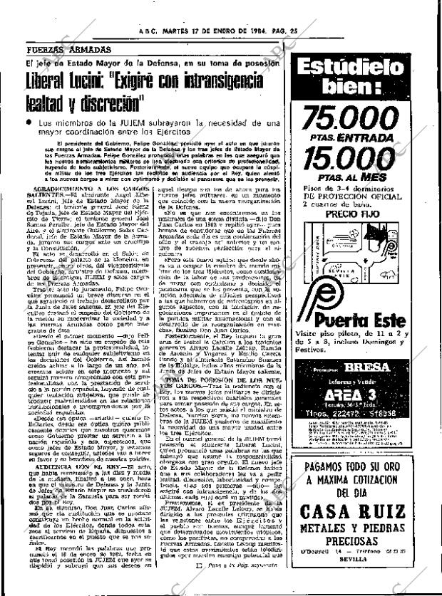 ABC SEVILLA 17-01-1984 página 25