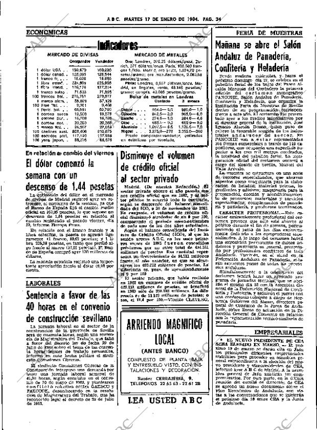 ABC SEVILLA 17-01-1984 página 34