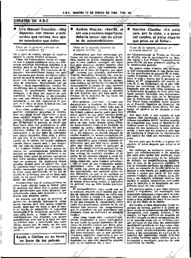 ABC SEVILLA 17-01-1984 página 44