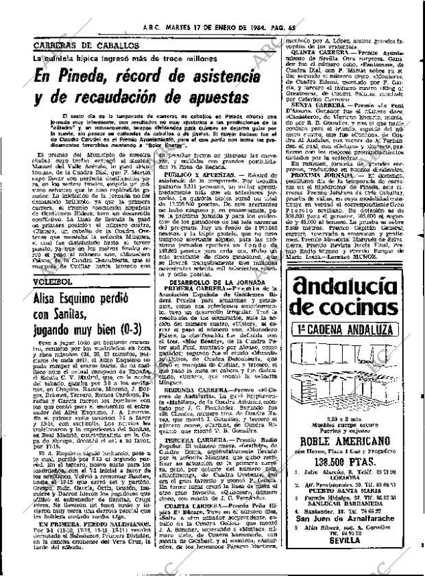 ABC SEVILLA 17-01-1984 página 65