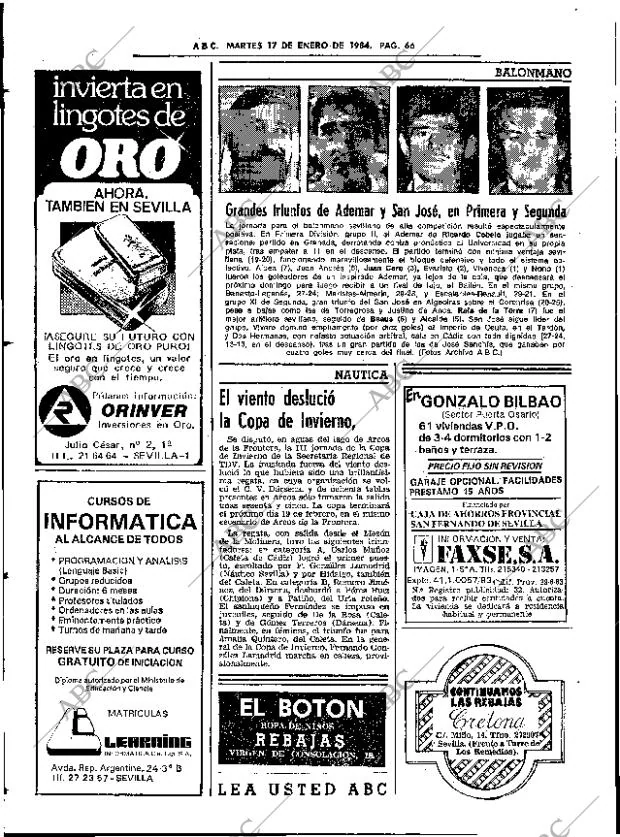 ABC SEVILLA 17-01-1984 página 66