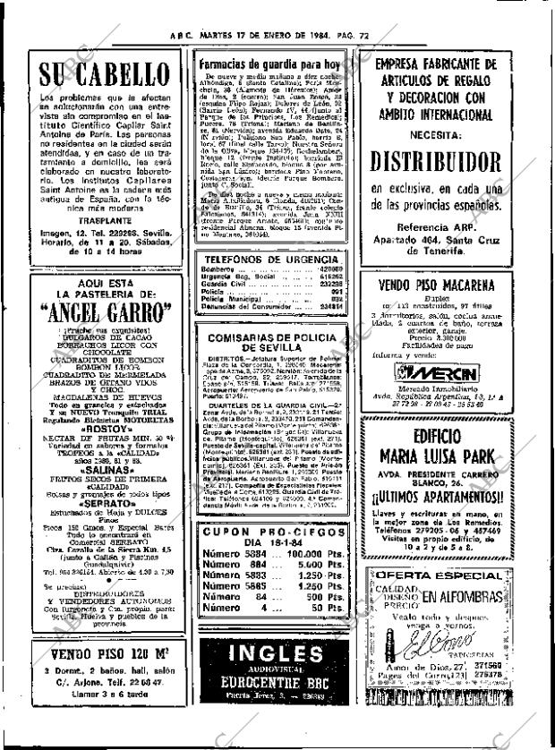 ABC SEVILLA 17-01-1984 página 72