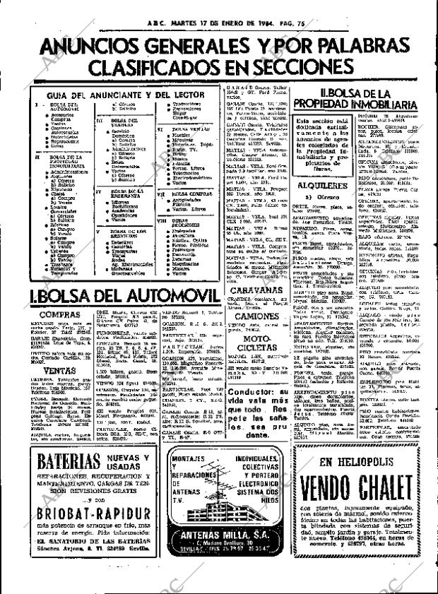 ABC SEVILLA 17-01-1984 página 75