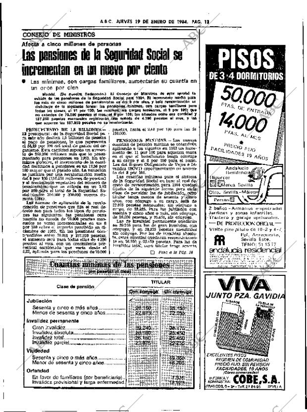 ABC SEVILLA 19-01-1984 página 11