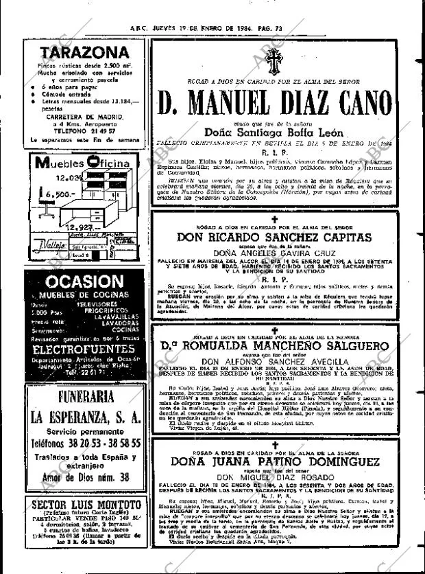 ABC SEVILLA 19-01-1984 página 71