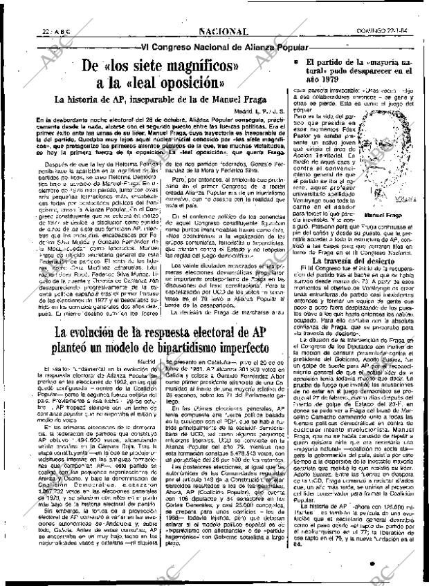 ABC MADRID 22-01-1984 página 22