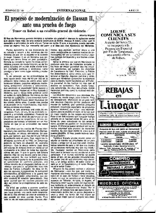 ABC MADRID 22-01-1984 página 31